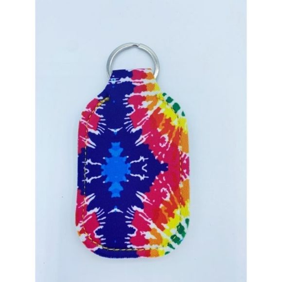 Tie-Dye Hand Sanitizer Keyring Holder - Picture 3 of 3